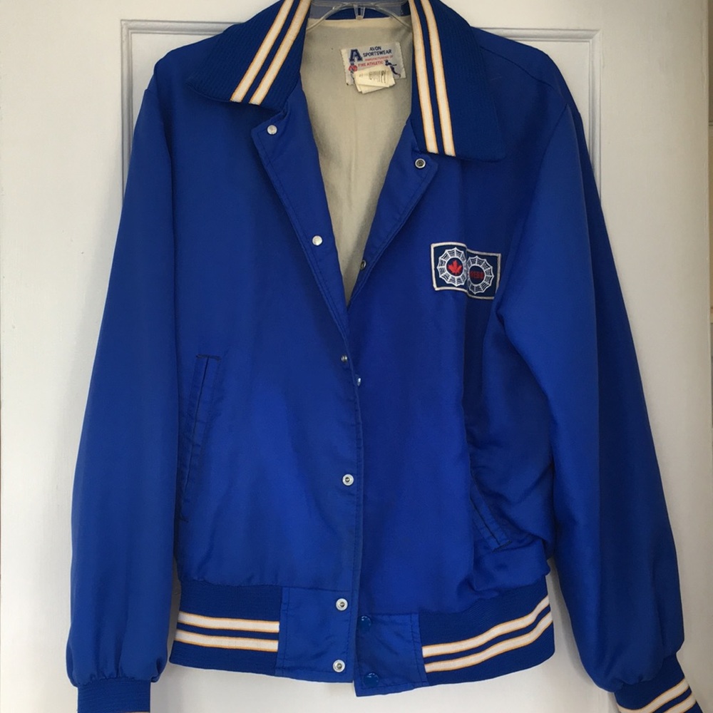 Light letterman jacket